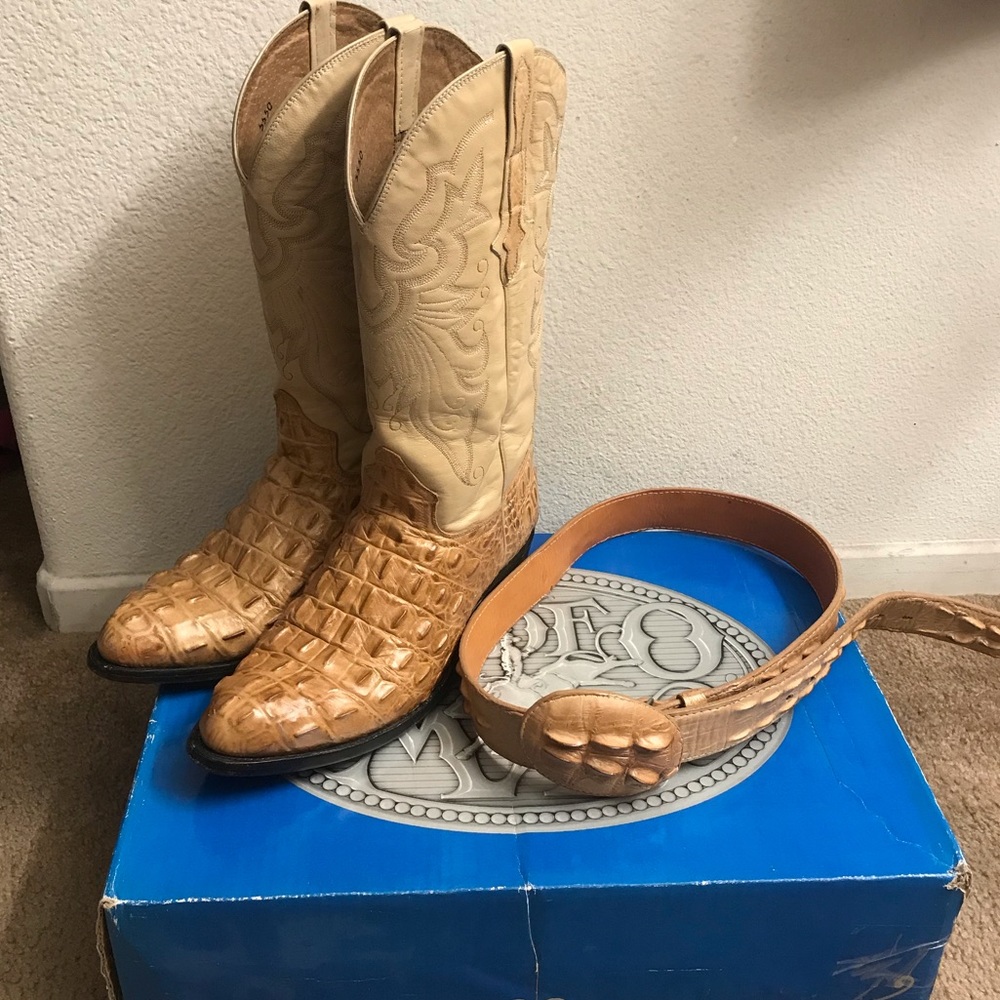 Rodeo boots and belt set